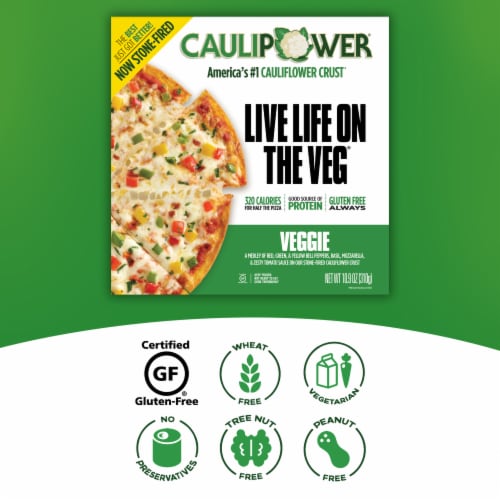 Caulipower® Stone-Fired Veggie Cauliflower Crust Frozen Pizza Perspective: right