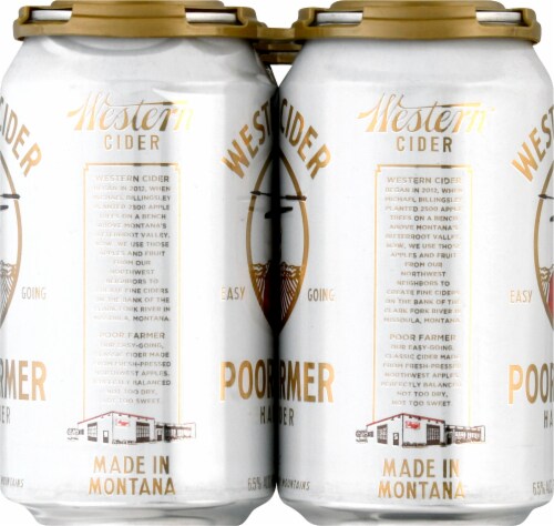 Western Cider Poor Farmer Hard Cider Perspective: right