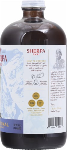 Sherpa Chai Traditional Chai Tea Concentrate Perspective: right