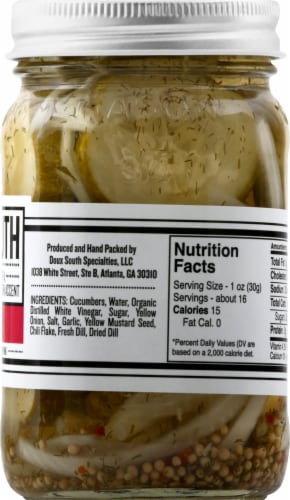 Doux South All Natural Angry Cukes Spicy Cucumber Pickles Perspective: right