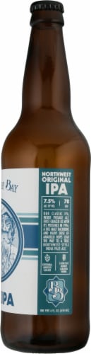 Boundary Bay Brewing Co. Northwest Orginial IPA Beer Single Bottle Perspective: right