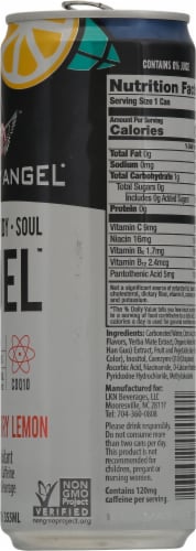 Angry Angel Blackberry Lemon Energy Drink Perspective: right