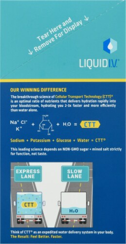 Liquid I.V.® Hydration Multiplier® Lemon Lime Electrolyte Drink Mix Perspective: right