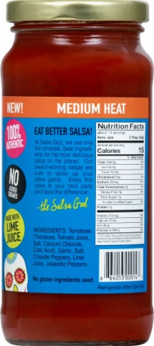 Salsa God™ Smoky Garlic Chipotle Medium Heat Restaurant Style Salsa Perspective: right