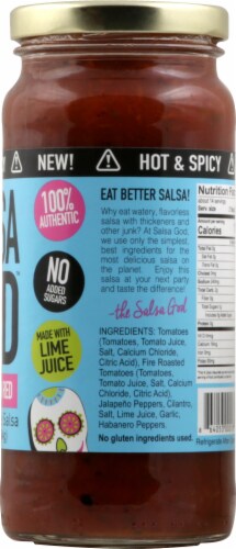 Salsa God™ Fire Roasted Red Hot & Spicy Restaurant Style Salsa Perspective: right