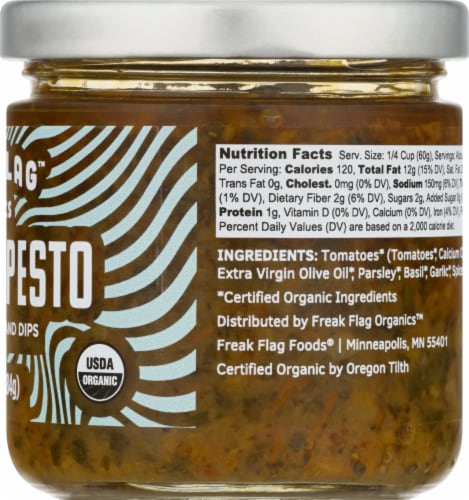 Freak Flag Organics™ Vegan Tomato Pesto Sauce Perspective: right