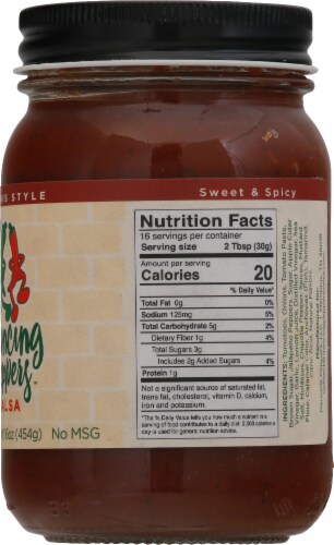 Rojo Gold Dancing Peppers™ BBQ Memphis Style Salsa Perspective: right