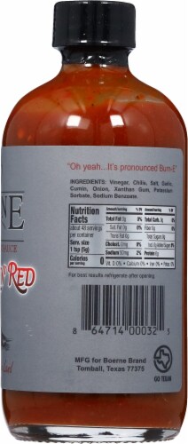 Boerne Brand The Smokin' Red Texas Style Hot Sauce Perspective: right
