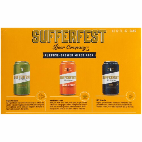 Sufferfest Purposed-Brewed Mixed Beer Pack Perspective: right