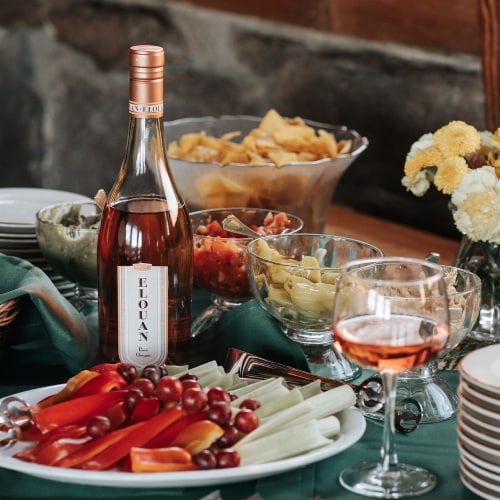 Elouan Oregon Rose Wine Perspective: right