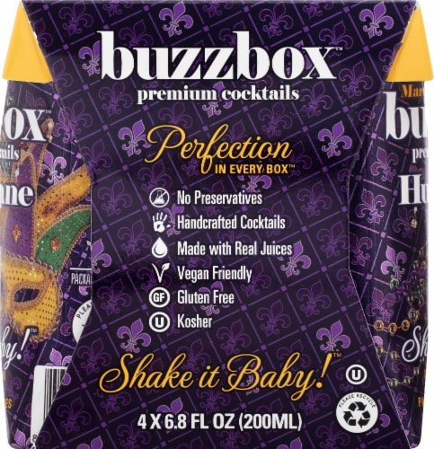 buzzbox Premium Hurricane Ready to Drink Cocktail Perspective: right