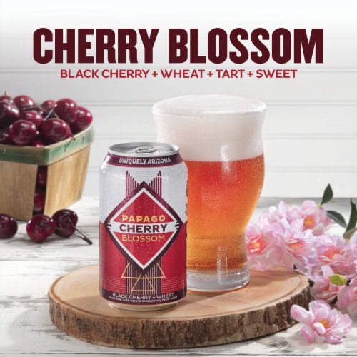 Huss Brewing Papago Cherry Blossom Wheat Beer Perspective: right