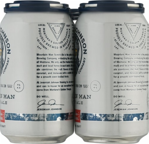 Jeremiah Johnson Brewing Co. Mountain Man Scotch Ale Beer Perspective: right