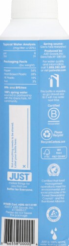 Just Water® Spring Bottled Water Perspective: right