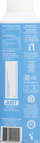 Just Water® Spring Bottled Water Perspective: right
