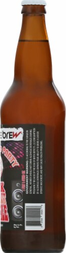 Wild Ride Brewing Tarty to the Party Grapefruit Sour Ale Beer Single Bottle Perspective: right
