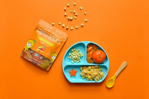 Fresh Bellies® Two to Mango™ Basil and Mango Baby Food Snacks Perspective: right