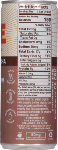 Rise Brewing Co® Organic Dairy Free Oat Milk Mocha Nitro Cold Brew Iced Coffee Can Perspective: right