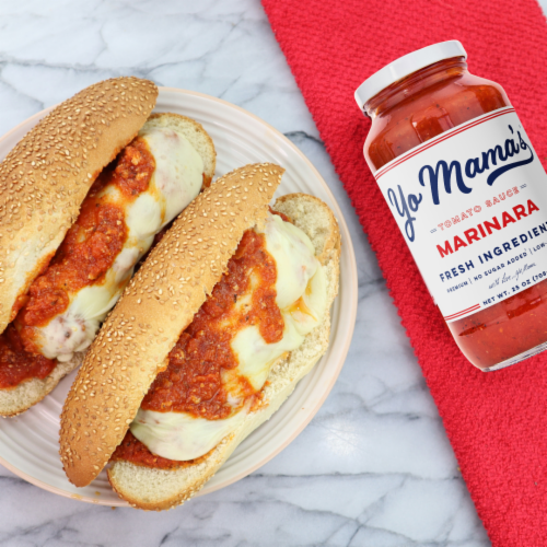 Yo Mama’s Foods® Low-Carb Marinara Pasta Sauce Perspective: right