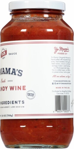 Yo Mama’s Foods French Burgundy Wine Tomato Sauce Perspective: right