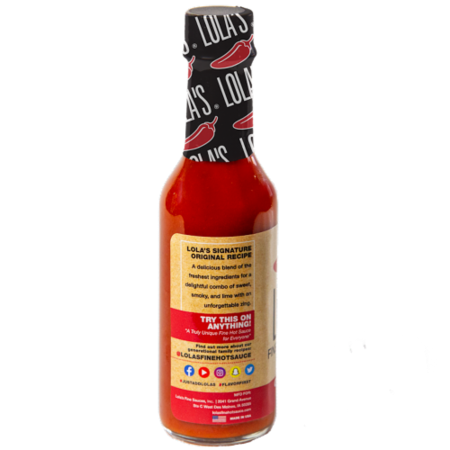 Lola's® Original Fine Hot Sauce Perspective: right