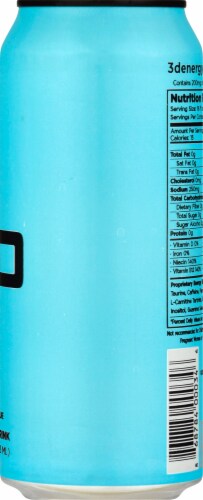 3D Blue Energy Drink Can Perspective: right