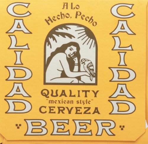 Calidad Classic Mexican Style Beer Perspective: right