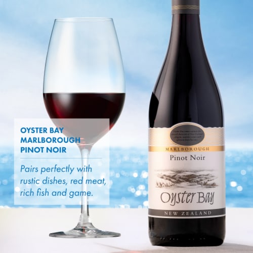 Oyster Bay Pinot Noir New Zealand Red Wine Perspective: right