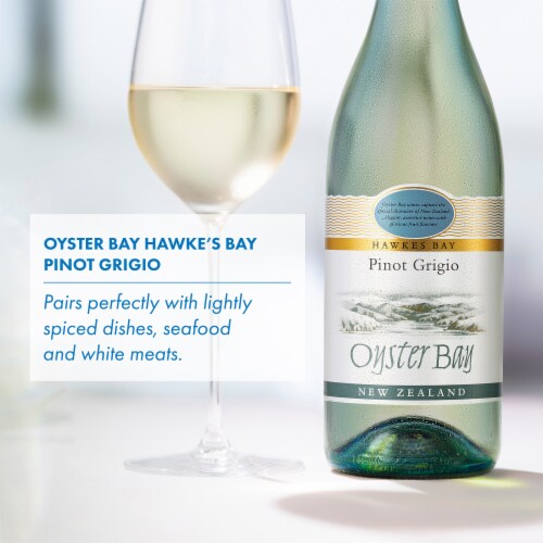 Oyster Bay Pinot Gris New Zealand White Wine Perspective: right