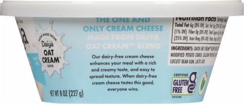 Daiya Dairy Free Plain Vegan Cream Cheese Perspective: right