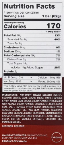 Daiya Chocolate Fudge Crunch Ice Cream Bars Perspective: right