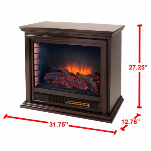 Pleasant Hearth Sheridan Mobile Infared Fireplace - Espresso Perspective: right