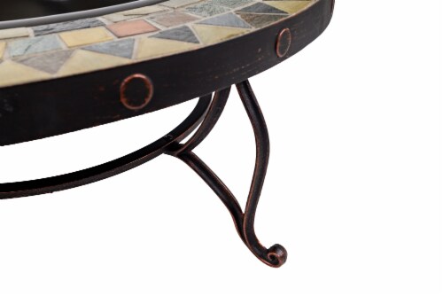 Pleasant Hearth Juniper Slate Top Fire Pit Perspective: right