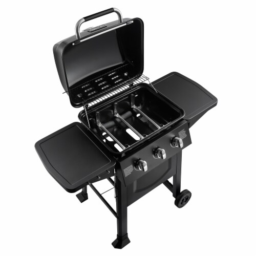 Dyna-Glo 3-Burner Black 30,000 BTU Open Cart LP Gas Grill DGB313CNP Perspective: right