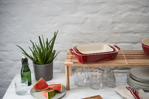 Staub Ceramic 2-pc Rectangular Baking Dish Set - Cherry Perspective: right