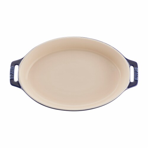 Staub Ceramic 2-pc Oval Baking Dish Set - Dark Blue Perspective: right