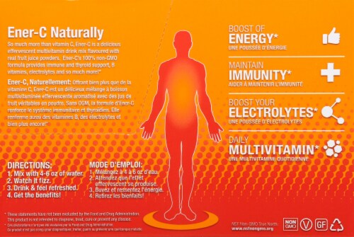 Ener-C Orange Flavor Vitamin C Packets Perspective: right