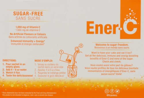 Ener-C™ Sugar Free Orange Dietary Supplement Packets 1000mg Perspective: right