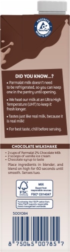Parmalat® 2% Reducted Fat Lactose Free Easy to Digest Chocolate Milk Perspective: right