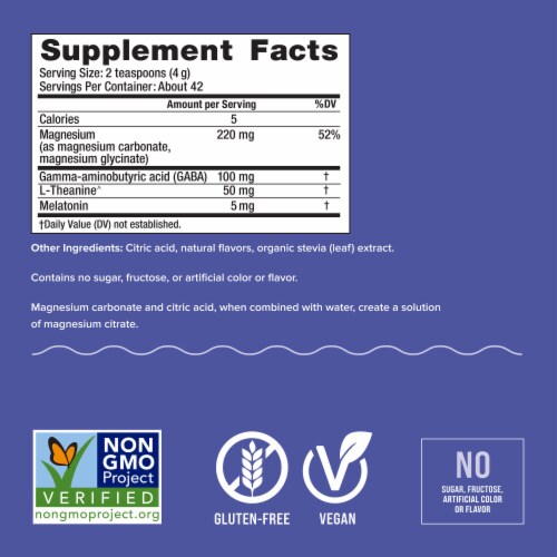 Natural Vitality CALM Mixed Berry Flavored Sleep Magnesium Supplement Drink Mix Perspective: right