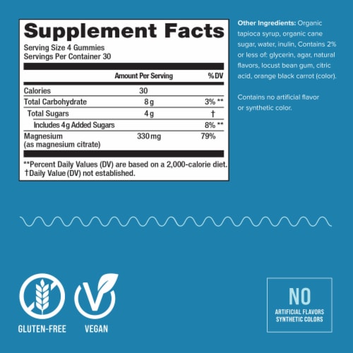 Natural Vitality CALM Raspberry Lemon Flavored Gummies Magnesium Supplement Perspective: right