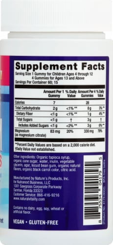 Natural Vitality Calm Raspberry Lemon Flavor Anti-Stress Gummies Perspective: right
