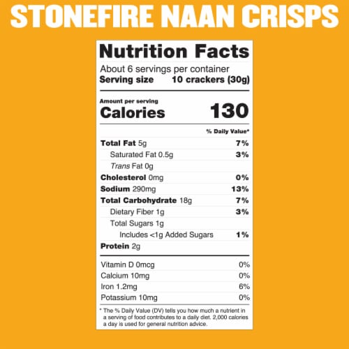 Stonefire® Garlic Cheese Naan Crisps Perspective: right