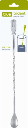 True Fabrications Trident™ Stainless Steel Cocktail Spoon Perspective: right