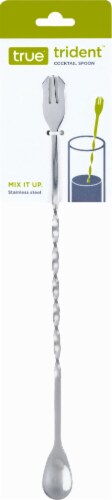 True Fabrications Trident Stainless Steel Cocktail Spoon Perspective: right