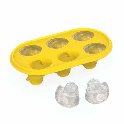 4 Push Out Ice Cube Trays Easy Pop Out Round Cubes Flexible Silicone Bottom Tray