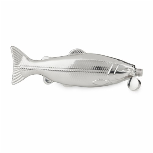 Foster & Rye 4367 Trout Flask, Metallic Perspective: right