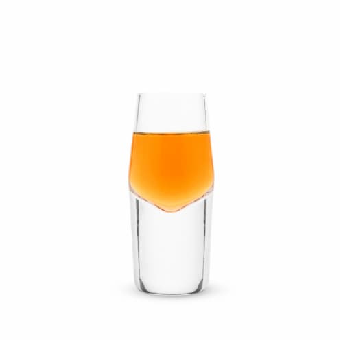 Viski Raye Crystal Heavyweight Shot 2oz Glass set Perspective: right