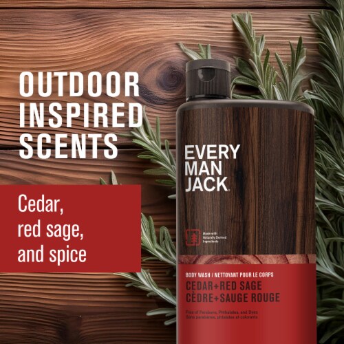 Every Man Jack® Cedarwood Hydrating Men's Body Wash for All Skin Types Perspective: right