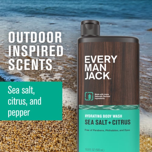 Every Man Jack® Sea Salt Hydrating Men's Body Wash for All Skin Types Perspective: right